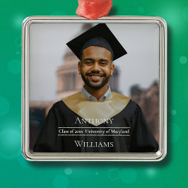 Fullständig minimalistisk examensfest  julgransprydnad metall