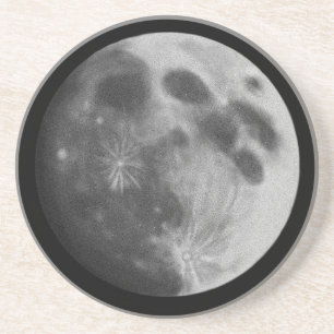 Fullständig Moon Grått Graphic Sandstone-Underlägg Underlägg