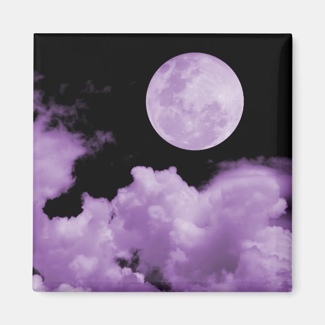 FULLSTÄNDIG MOON STÄNGNING AV LILA MAGNET (Framsidan)