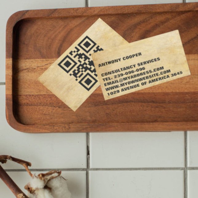 Fullständig personlig väljer bakgrund x11 QR-kod B Visitkort (Skapare uppladdad)