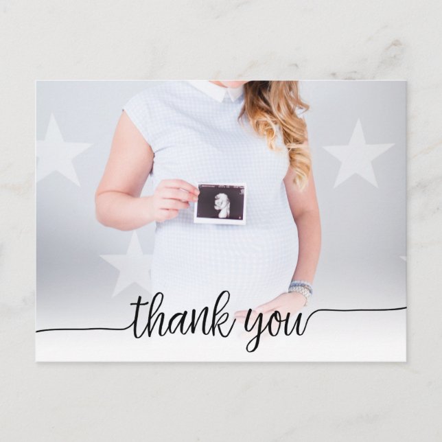 Fullständig trendig script tack-kort vykort (Framsida)