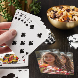 Fullständig vertikal fotoskript Anpassat namn Casinokort