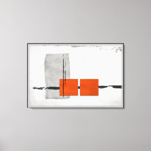 Fullständig Windows Minimalist modern orange och Canvastryck