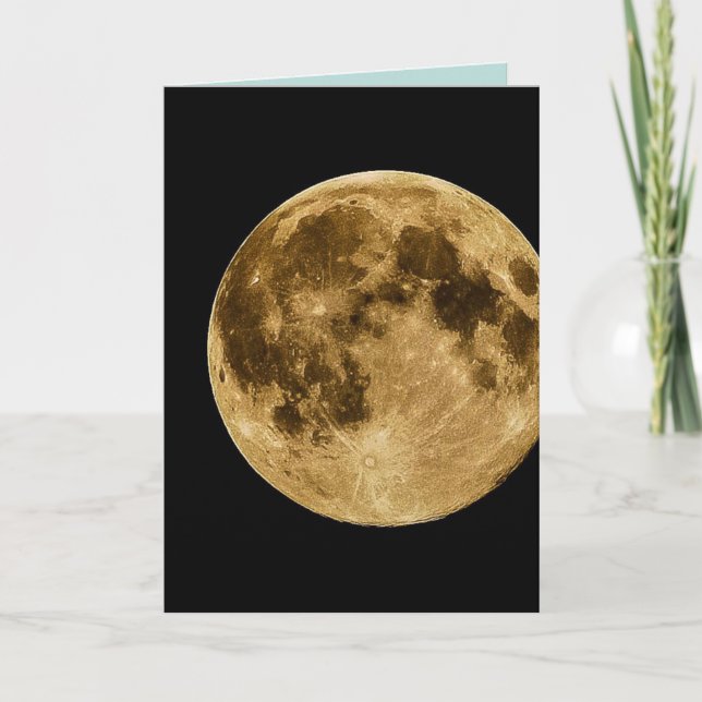 FULLSTÄNDIGA MOON-KARTOR MÅNE ÄLSKARE GRATTIS PÅ F KORT (Framsida)