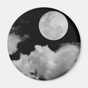 FULLSTÄNDIGA MOON-STÄNGNINGAR SVART OCH VITT MAGNET