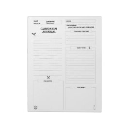 Fullständigt Anpassade D&D Kampanj Journal Anteckningsblock