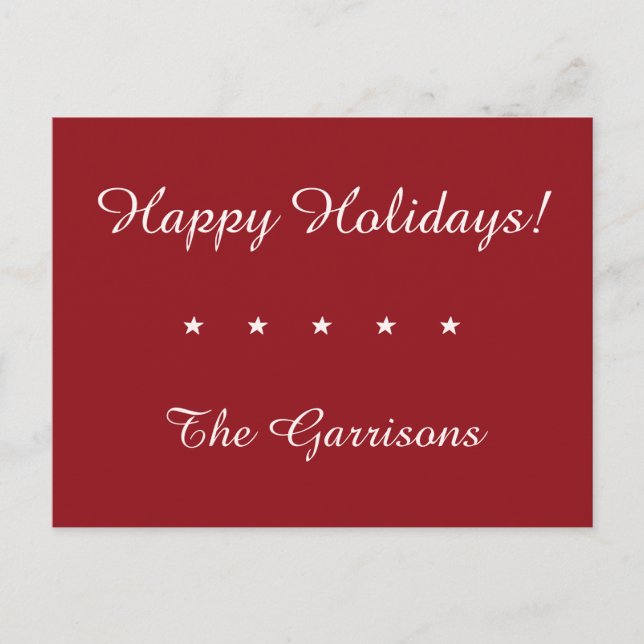 Fullständigt anpassade Helgdagars bord-kort Helg Vykort (Framsida)