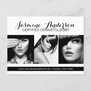 Fullständigt Anpassade Makeup Artist Comp Card Vykort