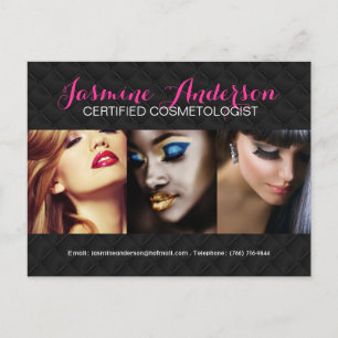 Fullständigt Anpassade Makeup Artist Comp Card Vykort