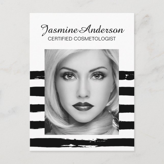 Fullständigt Anpassade Makeup Artist Comp Card Vykort (Framsida)