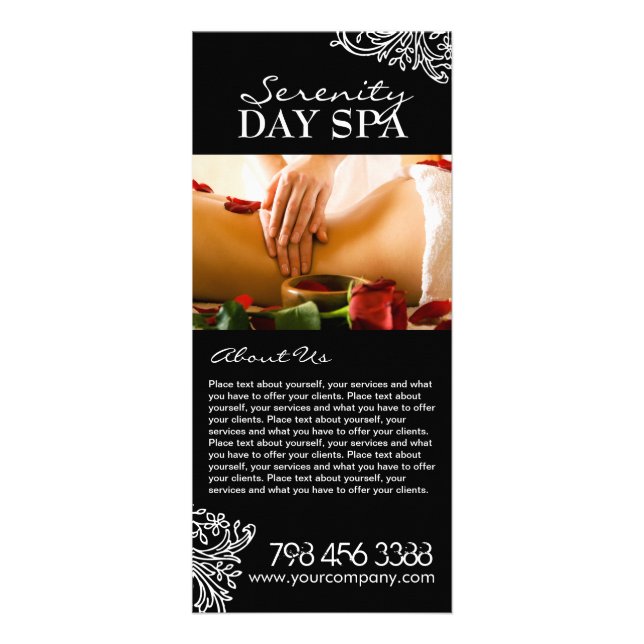 Fullständigt Anpassade Salon Menu Rackkort Reklamkort (Framsidan)