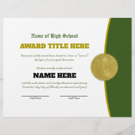 Fullständigt Anpassade SPORTS-tilldelningscertifik Brevhuvud