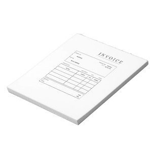 fullständigt anpassbar fakturanotisblock anteckningsblock