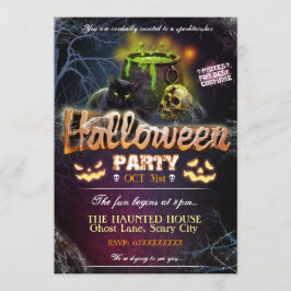 Fullständigt Customisable halloween festinbjudan Inbjudningar