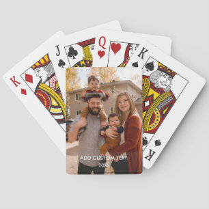 Fullständigt Foto - Vertikal Anpassad Text Casinokort
