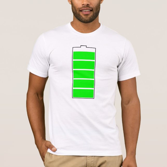 Fullständigt laddad batteriutslagsplats tee (Framsida)