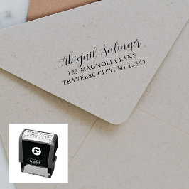 Fullständigt namn Fancy returadress Självfärgande Stämpel