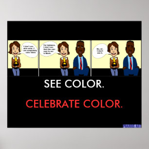 Fullständigt Poster Blind i Färg