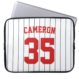 Fullständigt redigerbara färger Baseballtröja Ränd Laptop Fodral
