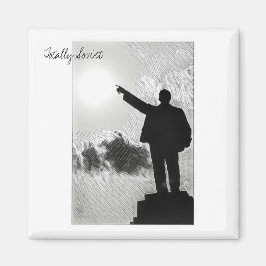 Fullständigt Sovjetisk Lenin Pekar Vägen Magnet