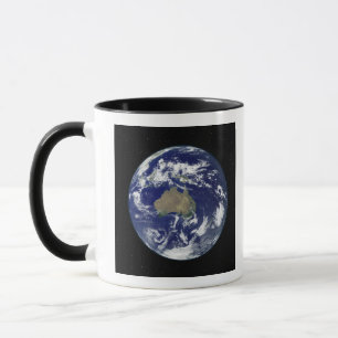 Fullständigt tänd jord centrerade på Australien Mugg