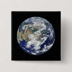Fullständigt tänd jord som centreras på Asien Knapp