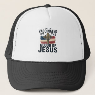 Fullständigt vaccinerad genom Jesu blod Patriotisk Keps