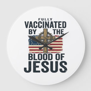 Fullständigt vaccinerad genom Jesu blod Patriotisk Stor Klocka