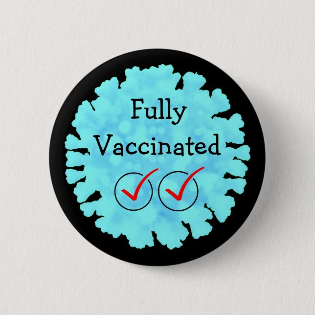 Fullständigt vaccinerad mot Covid 19-knapp Knapp (Framsida)