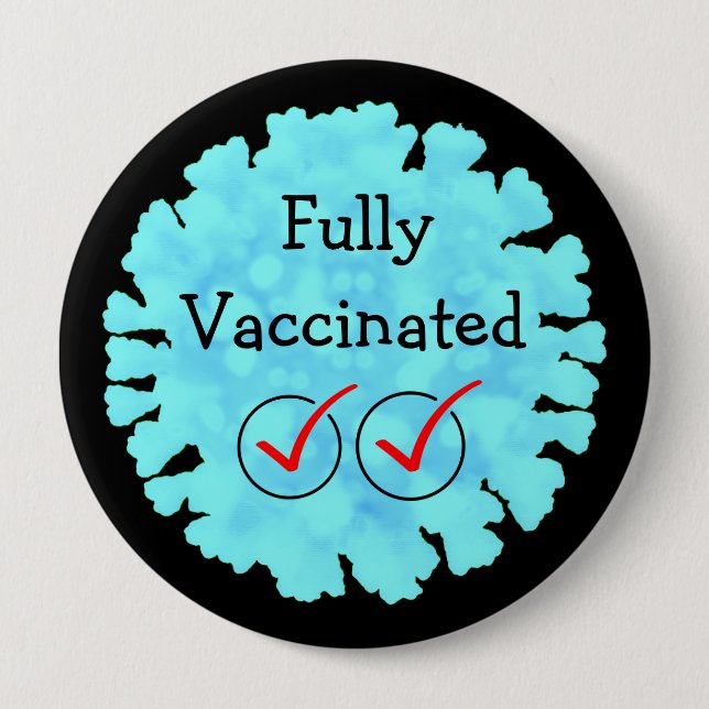 Fullständigt vaccinerad mot Covid 19-knapp Knapp (Framsida)