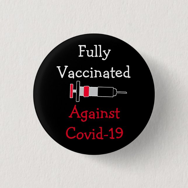 Fullständigt vaccinerad mot Covid-19-knapp Knapp (Framsida)