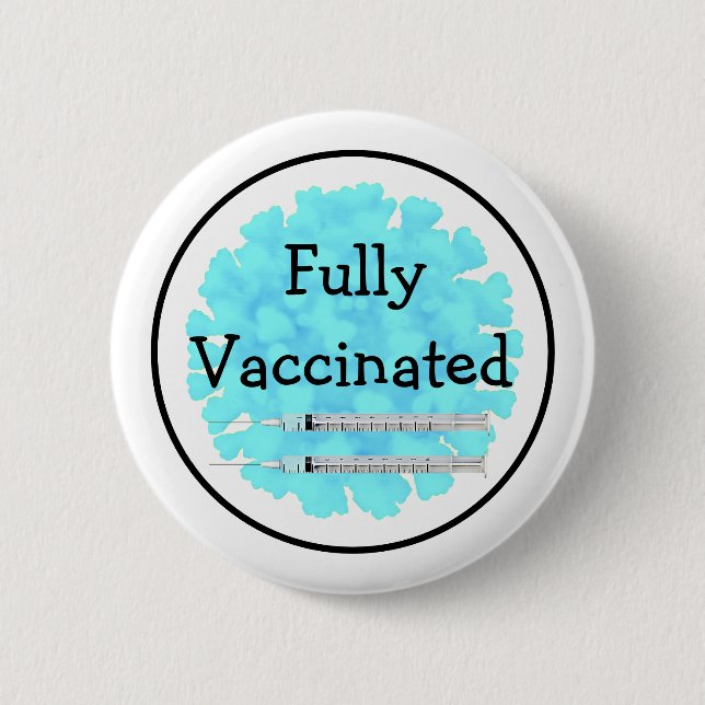 Fullständigt vaccinerad mot Covid 19-knapp Knapp (Framsida)