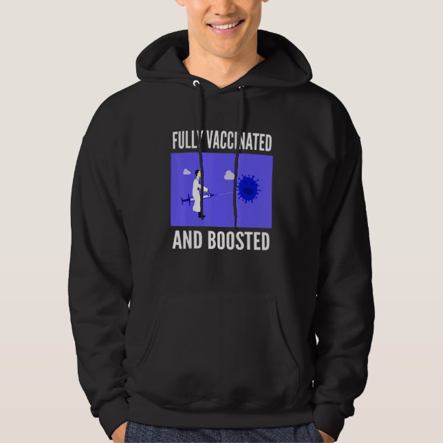 Fullständigt vaccinerad och påfylld  Cool Söt 2020 Hoodie (Framsida)