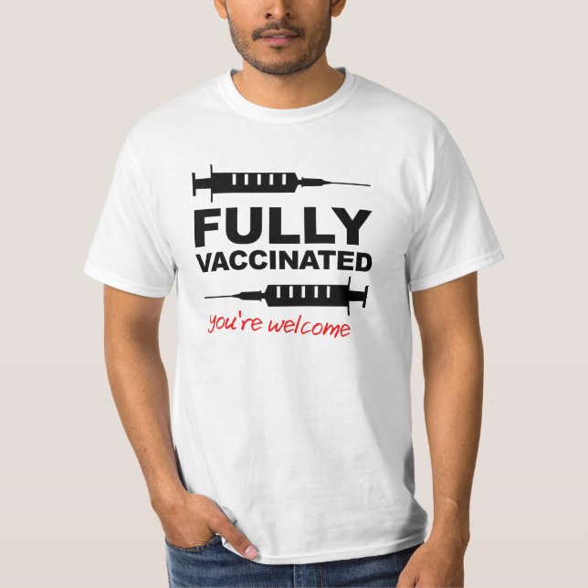 Fullständigt vaccinerad Pro Vaccinationservice för T Shirt (Framsida)