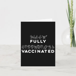 Fullständigt vaccinerat handtecken språk kort