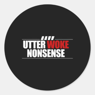 Fullständigt Woke Struntprat Fotboll Ironisk Evert Runt Klistermärke