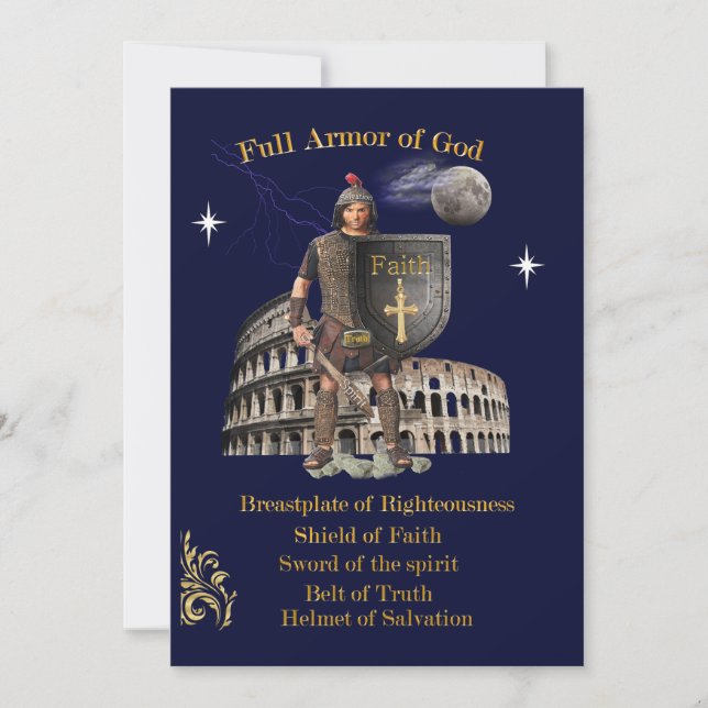 Fullt Armor of GOD Julkort (Framsida)