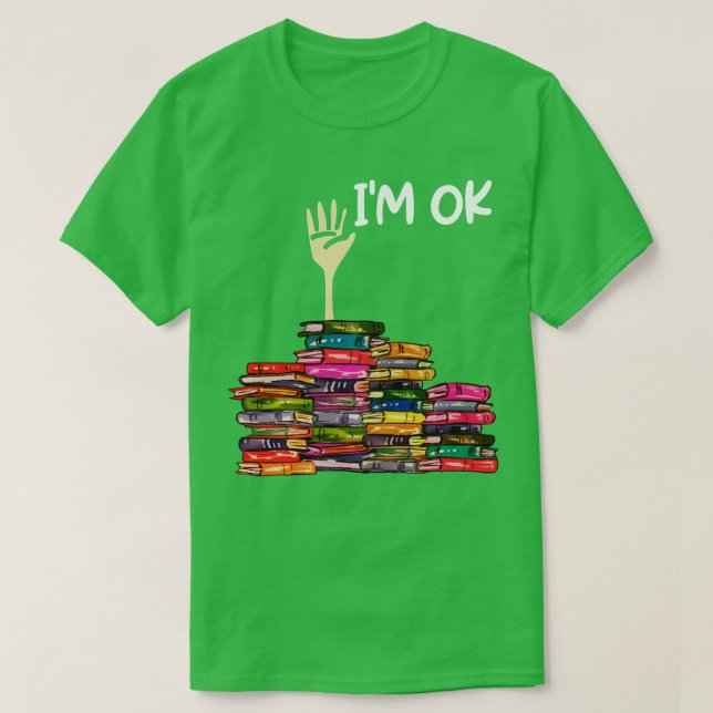 Fullt av Bokar Im OK-Långärmaden T Shirt (Design framsida)