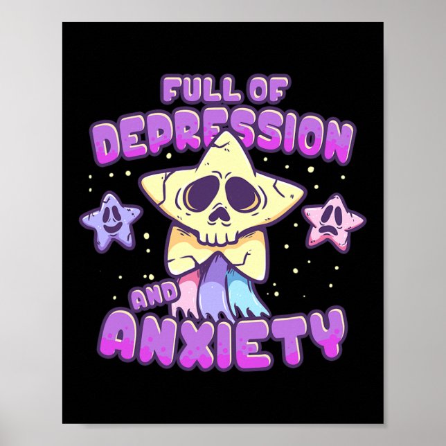 Fullt av depression och ångest Stjärna Poster (Framsidan)