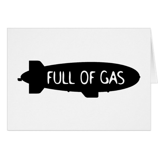 Fullt av gas - Blimp Hälsningskort (Framsidan Horizontal)
