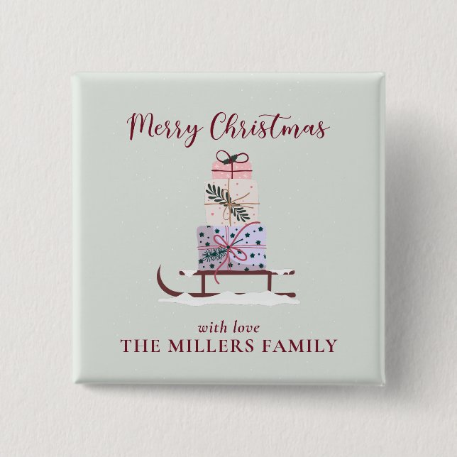 Fullt av gåvor, ljust grönt knapp (Framsida)