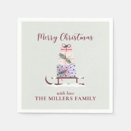 Fullt av gåvor, ljust grönt pappersservett