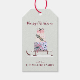 Fullt av gåvor, ljust grönt presentetikett