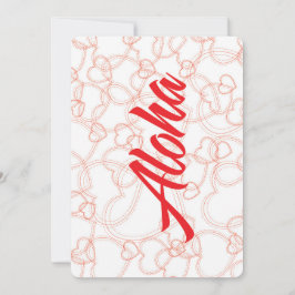 Fullt av Heart Aloha-vykort Julkort