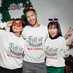 Fullt av helgdag alias vodka christmas t shirt