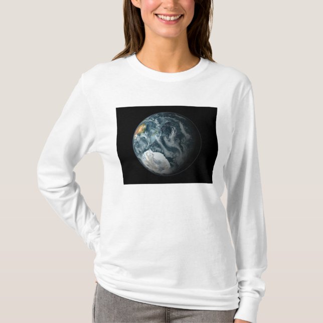 Fullt av jordens markering Antarctica T-shirt (Framsida)