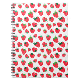 Fullt av jordgubbar anteckningsbok