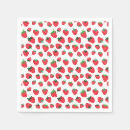 Fullt av jordgubbar pappersservett