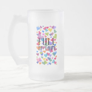 Fullt av Kärlek Cute Söt Girly Valentine Day Frostat Ölglas