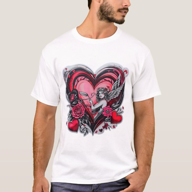 Fullt av Kärlek Girl valentine's Day T Shirt (Framsida)